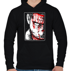 PRINTFASHION Véres zombi - Férfi kapucnis pulóver - Fekete