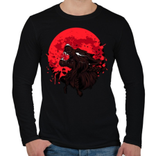 PRINTFASHION Vérfarkas és vérhold - Férfi hosszú ujjú póló - Fekete férfi póló