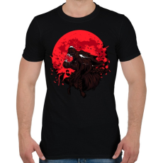 PRINTFASHION Vérfarkas és vérhold - Férfi póló - Fekete