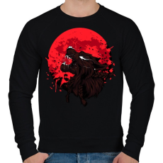 PRINTFASHION Vérfarkas és vérhold - Férfi pulóver - Fekete