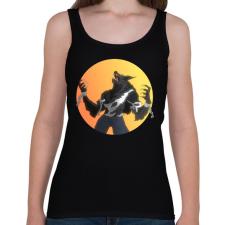 PRINTFASHION Vérfarkas - Női atléta - Fekete női trikó