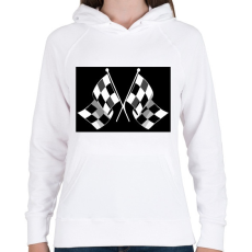 PRINTFASHION Verseny - Női kapucnis pulóver - Fehér