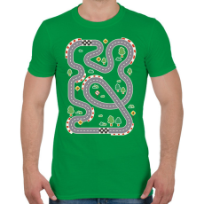 PRINTFASHION Versenypálya - Férfi póló - Zöld