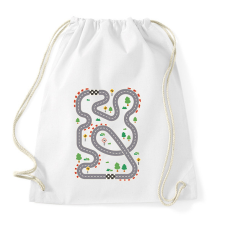 PRINTFASHION Versenypálya - Sportzsák, Tornazsák - Fehér tornazsák