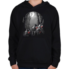 PRINTFASHION Vérszomjas falka - Gyerek kapucnis pulóver - Fekete