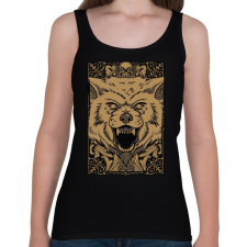 PRINTFASHION Vérszomjas farkas - Női atléta - Fekete női trikó