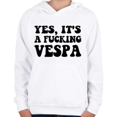 PRINTFASHION Vespa - Gyerek kapucnis pulóver - Fehér