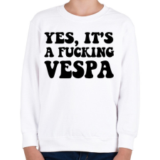 PRINTFASHION Vespa - Gyerek pulóver - Fehér gyerek pulóver, kardigán