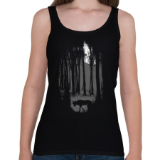 PRINTFASHION Veszélyes terület - Női atléta - Fekete női trikó