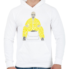 PRINTFASHION Veszélyes vagyok - Férfi kapucnis pulóver - Fehér