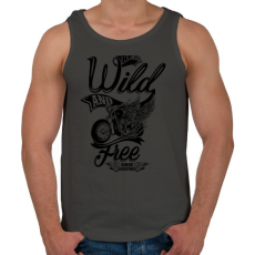 PRINTFASHION Veszélyesen és szabadon - Férfi atléta - Sötétszürke