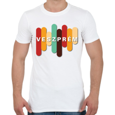 PRINTFASHION Veszprém - Színes - Férfi póló - Fehér