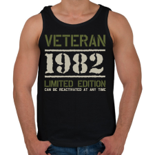 PRINTFASHION Veteran_1982 - Férfi atléta - Fekete atléta, trikó