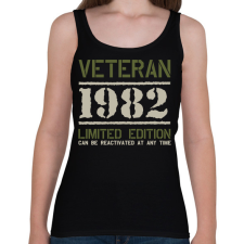 PRINTFASHION Veteran_1982 - Női atléta - Fekete női trikó