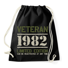 PRINTFASHION Veteran_1982 - Sportzsák, Tornazsák - Fekete tornazsák