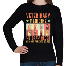 PRINTFASHION Veterinary medicine - Állatgyógyászat - Női pulóver - Fekete
