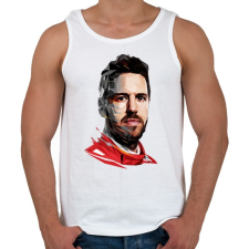 PRINTFASHION Vettel - Férfi atléta - Fehér atléta, trikó