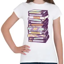 PRINTFASHION VHS kazetták - Női póló - Fehér női póló