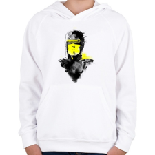 PRINTFASHION Vhs man - Gyerek kapucnis pulóver - Fehér gyerek pulóver, kardigán