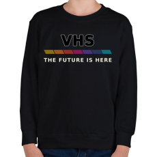 PRINTFASHION VHS retro - Gyerek pulóver - Fekete