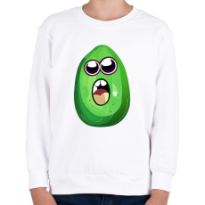 PRINTFASHION Vicces avokádó - Gyerek pulóver - Fehér