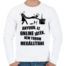 PRINTFASHION Vicces gamer minta - Férfi pulóver - Fehér férfi pulóver, kardigán
