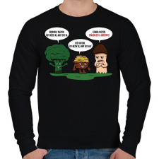 PRINTFASHION Vicces gomba - Férfi pulóver - Fekete férfi pulóver, kardigán