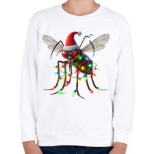 PRINTFASHION Vicces gonosz karácsonyi szúnyog - izzósorral - Gyerek pulóver - Fehér gyerek pulóver, kardigán