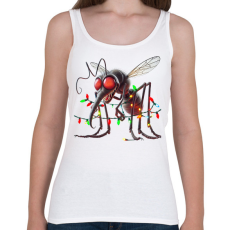 PRINTFASHION Vicces gonosz karácsonyi szúnyog - izzósorral - Női atléta - Fehér