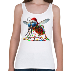 PRINTFASHION Vicces gonosz karácsonyi szúnyog - izzósorral - Női atléta - Fehér