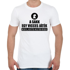 PRINTFASHION Vicces játék a sakk - Férfi póló - Fehér