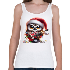 PRINTFASHION Vicces karácsonyi gitáros rocker party bagoly - Női atléta - Fehér