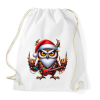 PRINTFASHION Vicces karácsonyi gitáros rocker party bagoly - Sportzsák, Tornazsák - Fehér