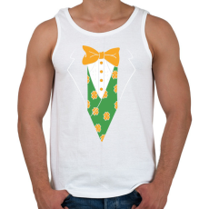 PRINTFASHION Vicces öltöny - Férfi atléta - Fehér