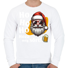 PRINTFASHION Vicces sörözős mikulás - Férfi pulóver - Fehér férfi pulóver, kardigán