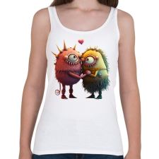 PRINTFASHION Vicces Szörnyecskés - cuki, csúnya, szerelmes minta - Női atléta - Fehér női trikó