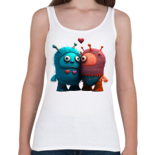 PRINTFASHION Vicces Szörnyecskés - cuki, csúnya, szerelmes minta - Női atléta - Fehér női trikó