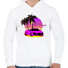 PRINTFASHION Vice City - Audi - Férfi kapucnis pulóver - Fehér