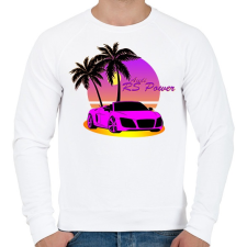 PRINTFASHION Vice City - Audi - Férfi pulóver - Fehér férfi pulóver, kardigán