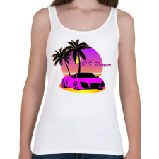 PRINTFASHION Vice City - Audi - Női atléta - Fehér női trikó
