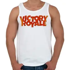 PRINTFASHION Victory Royale - Férfi atléta - Fehér atléta, trikó