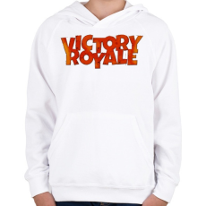 PRINTFASHION Victory Royale - Gyerek kapucnis pulóver - Fehér