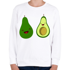 PRINTFASHION Vidám avokádó pár - Gyerek pulóver - Fehér gyerek pulóver, kardigán