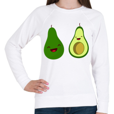 PRINTFASHION Vidám avokádó pár - Női pulóver - Fehér