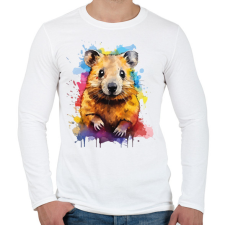 PRINTFASHION Vidám quokka - Férfi hosszú ujjú póló - Fehér férfi póló