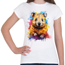 PRINTFASHION Vidám quokka - Női póló - Fehér női póló