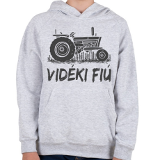 PRINTFASHION Vidéki fiú - Gyerek kapucnis pulóver - Sport szürke