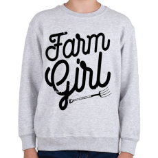 PRINTFASHION Vidéki lány - Gyerek pulóver - Sport szürke