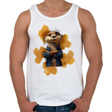 PRINTFASHION vidra - Férfi atléta - Fehér atléta, trikó