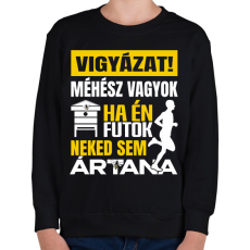 PRINTFASHION vigyázat méhész vagyok - Gyerek pulóver - Fekete